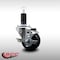 Service Caster 3'' SS Hard Rubber Swivel 1-1/4'' Expanding Stem Caster with Brake SCC-SSEX20S314-HRS-TLB-114 - alternate 2